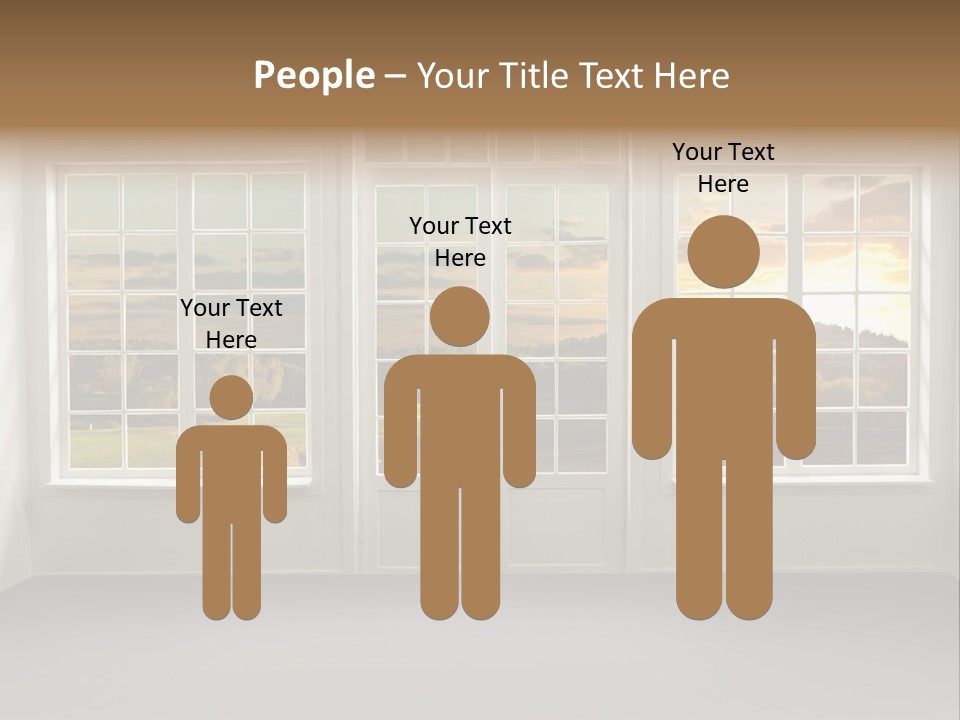 View From The Window At Sunset PowerPoint Template