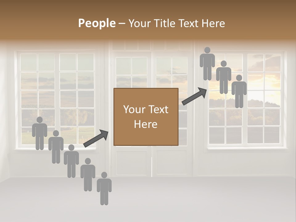 View From The Window At Sunset PowerPoint Template