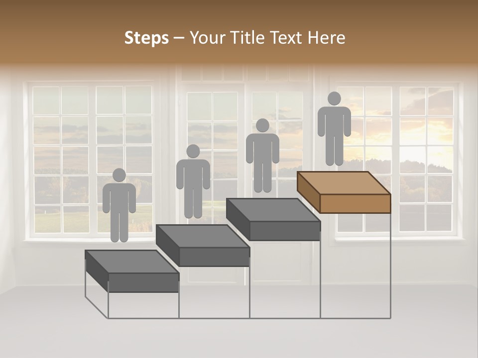 View From The Window At Sunset PowerPoint Template
