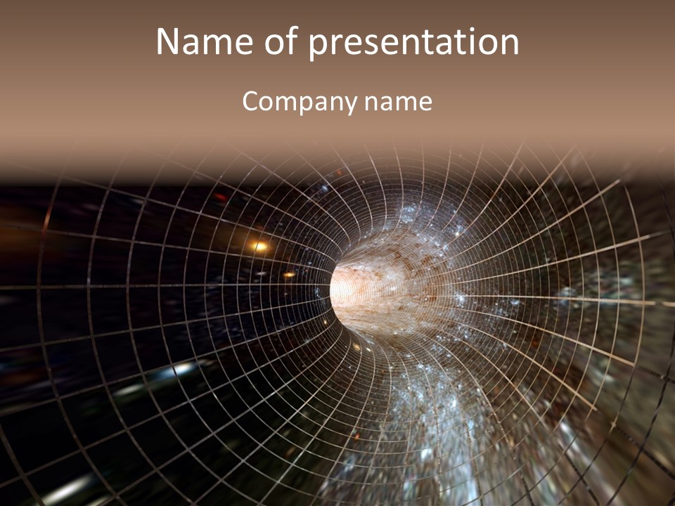 A Wormhole In Space PowerPoint Template