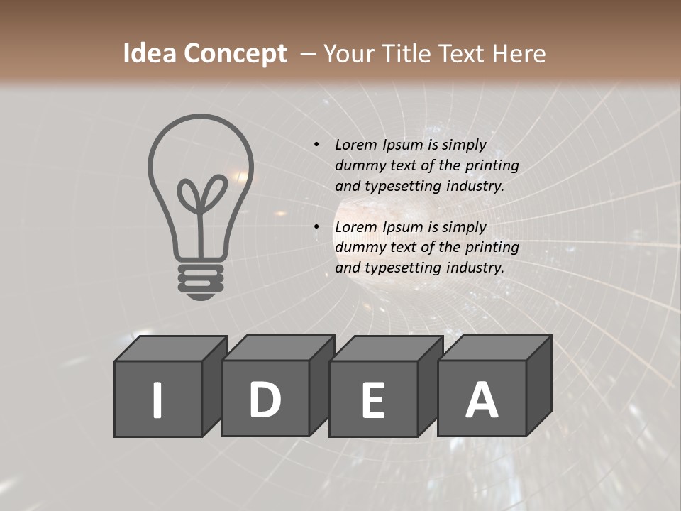 A Wormhole In Space PowerPoint Template