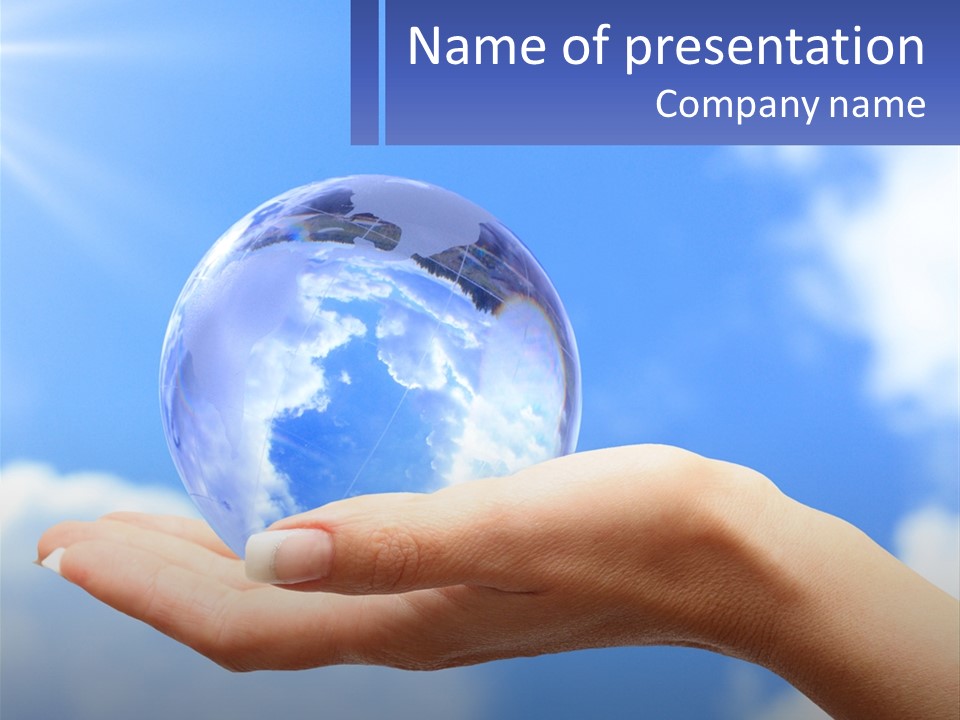 Transparent Layer On The Background Of The Sky PowerPoint Template