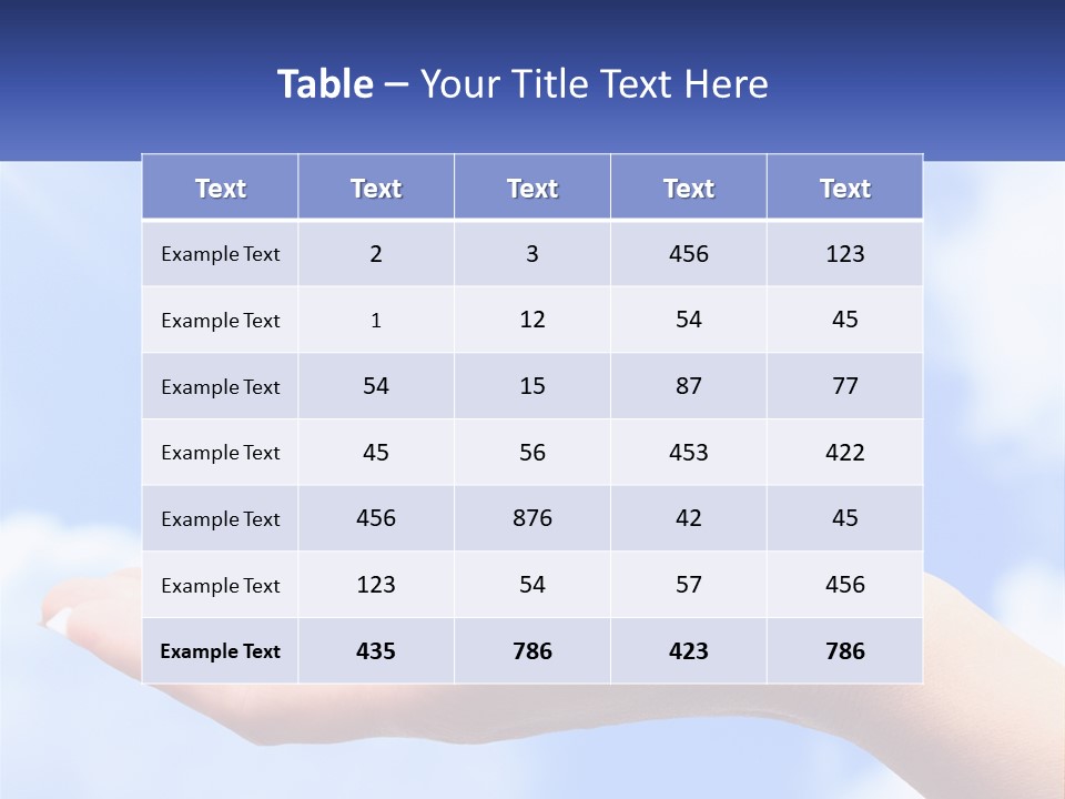 Transparent Layer On The Background Of The Sky PowerPoint Template