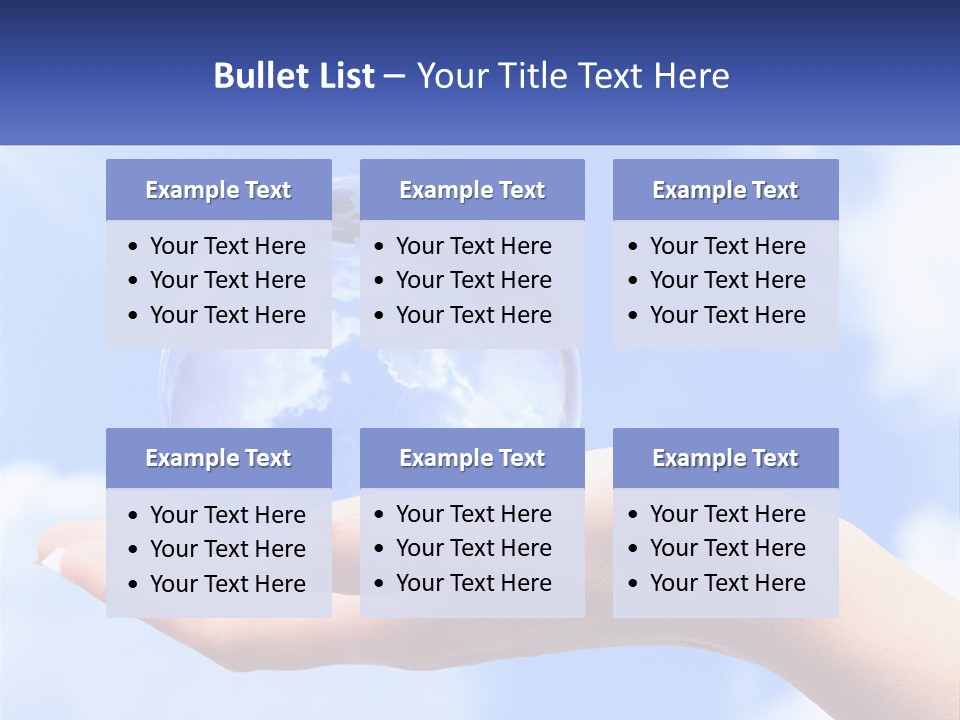 Transparent Layer On The Background Of The Sky PowerPoint Template