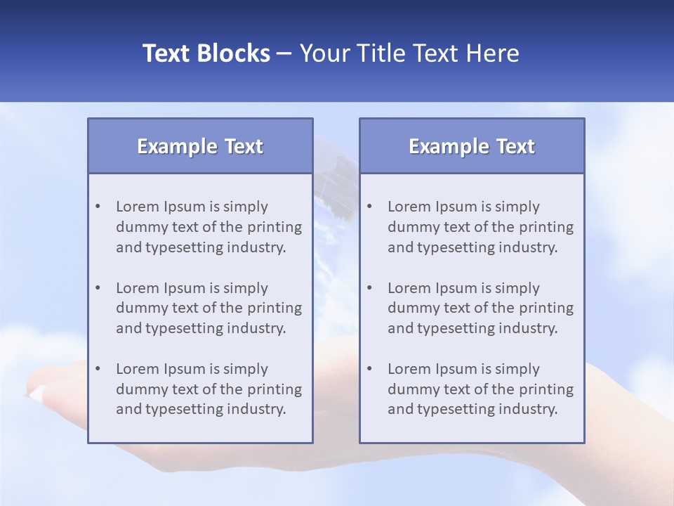 Transparent Layer On The Background Of The Sky PowerPoint Template