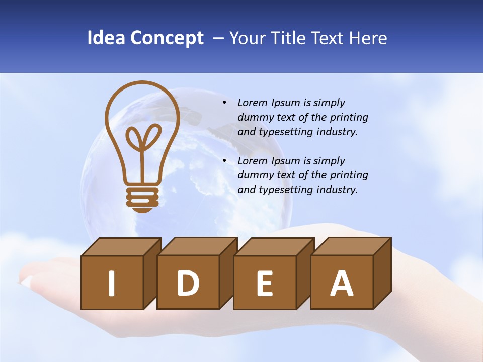 Transparent Layer On The Background Of The Sky PowerPoint Template