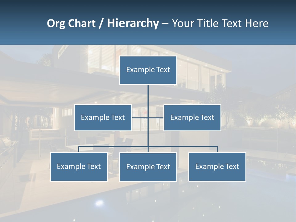 Interior Of A House With A Swimming Pool PowerPoint Template