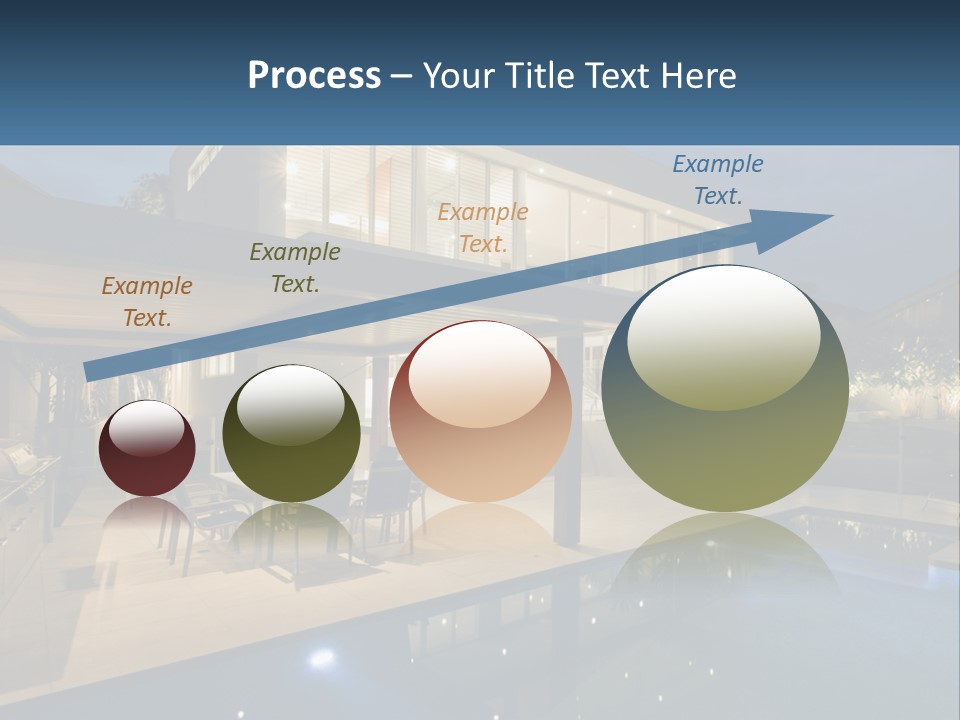 Interior Of A House With A Swimming Pool PowerPoint Template