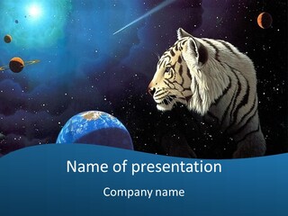 Space Lion PowerPoint Template