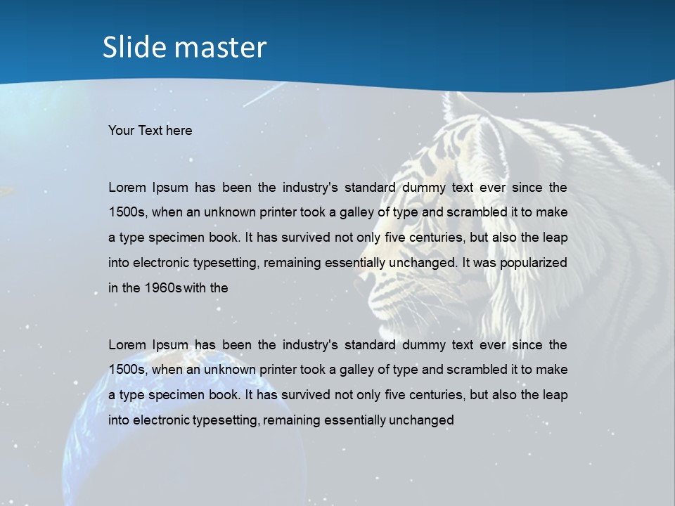 Space Lion PowerPoint Template