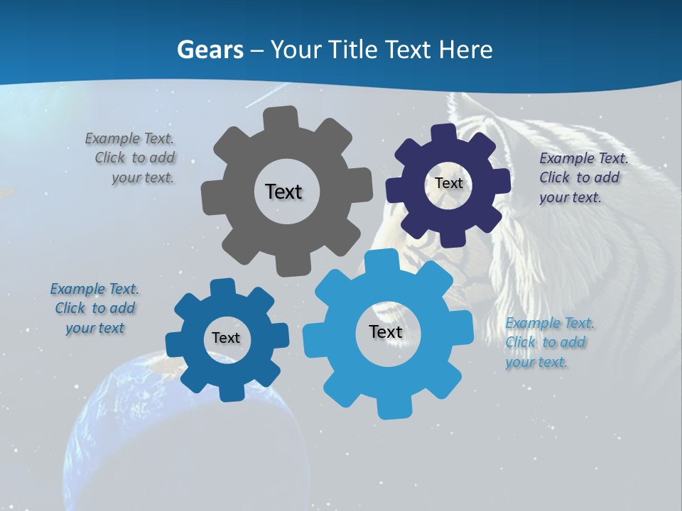 Space Lion PowerPoint Template