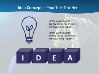 Space Lion PowerPoint Template