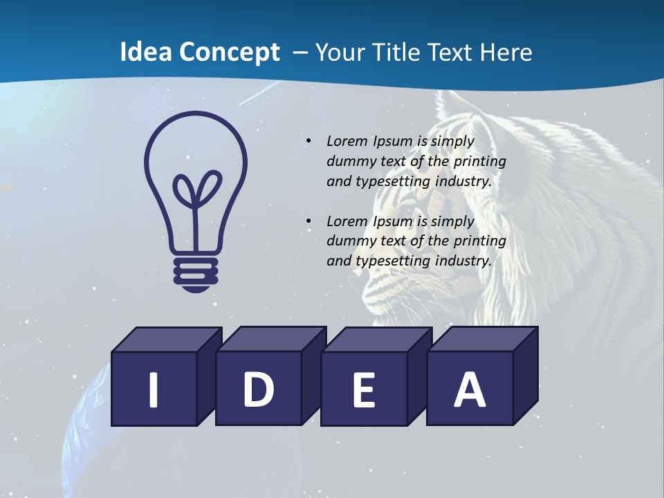 Space Lion PowerPoint Template