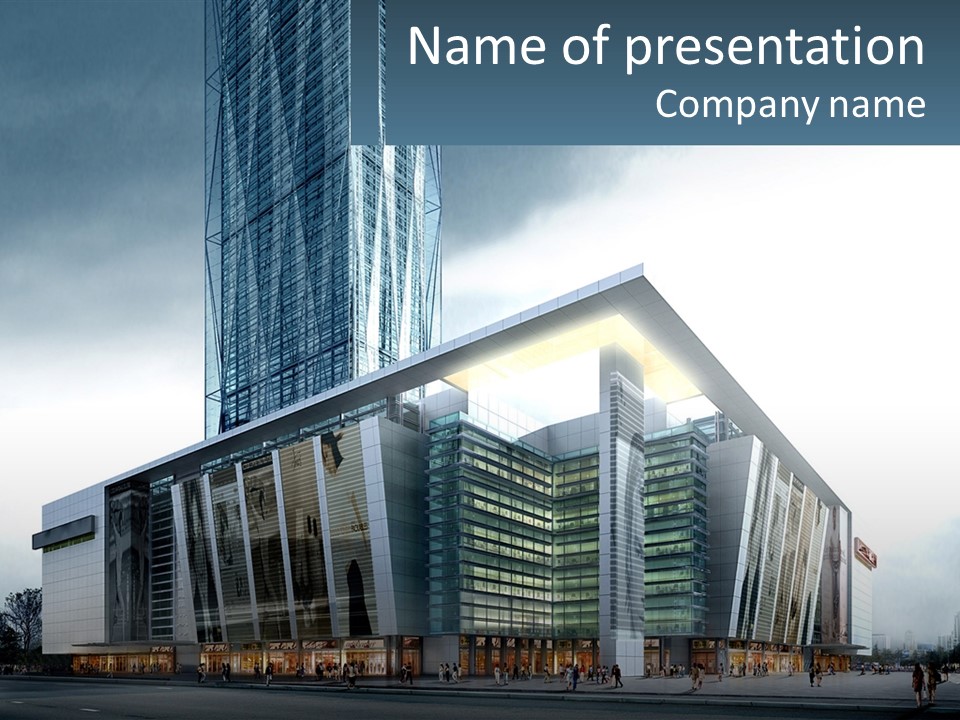 A Picture Of A Large Building With A Sky Background PowerPoint Template