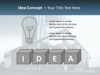 A Picture Of A Large Building With A Sky Background PowerPoint Template