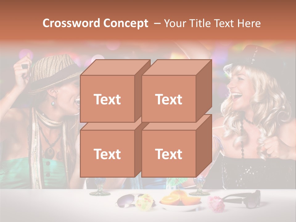 A Group Of Women Standing Around A Table With Drinks PowerPoint Template