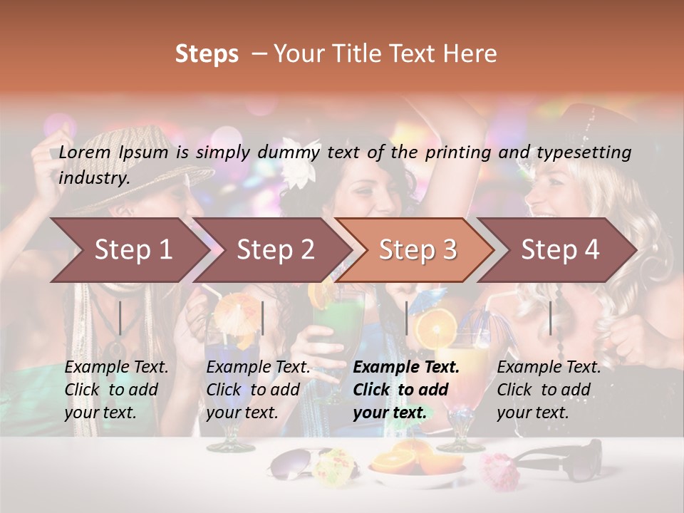 A Group Of Women Standing Around A Table With Drinks PowerPoint Template