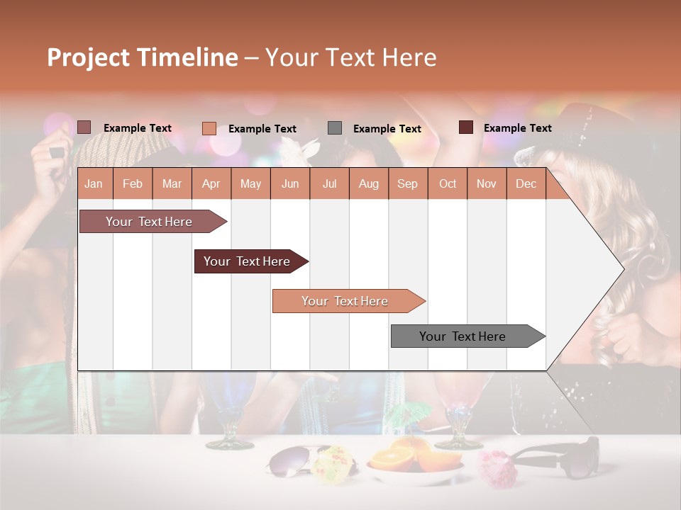 A Group Of Women Standing Around A Table With Drinks PowerPoint Template