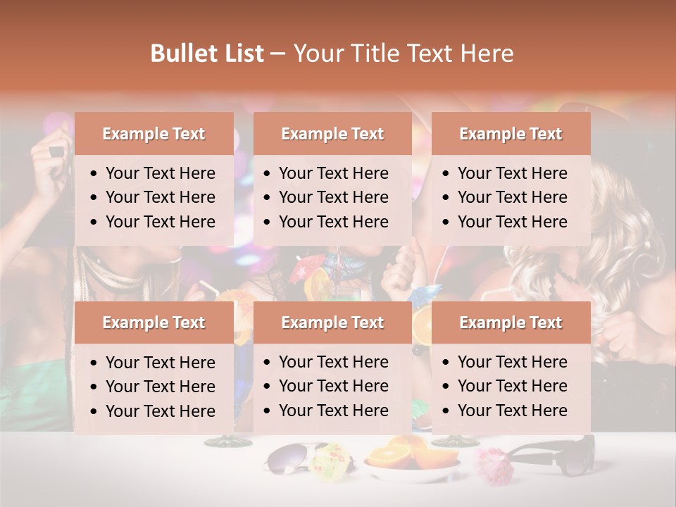 A Group Of Women Standing Around A Table With Drinks PowerPoint Template