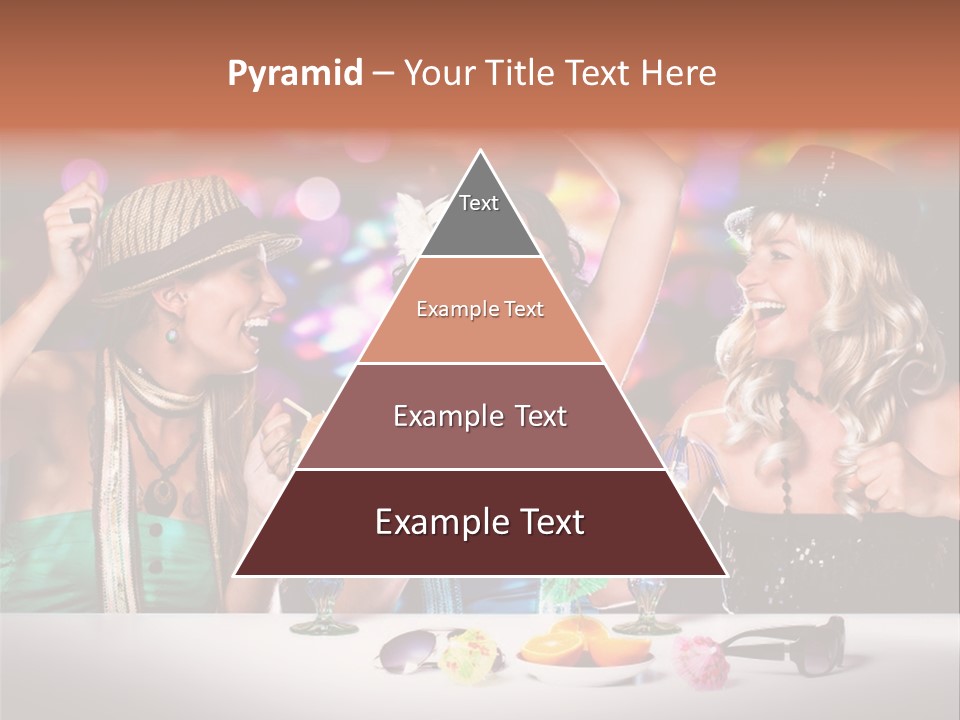 A Group Of Women Standing Around A Table With Drinks PowerPoint Template