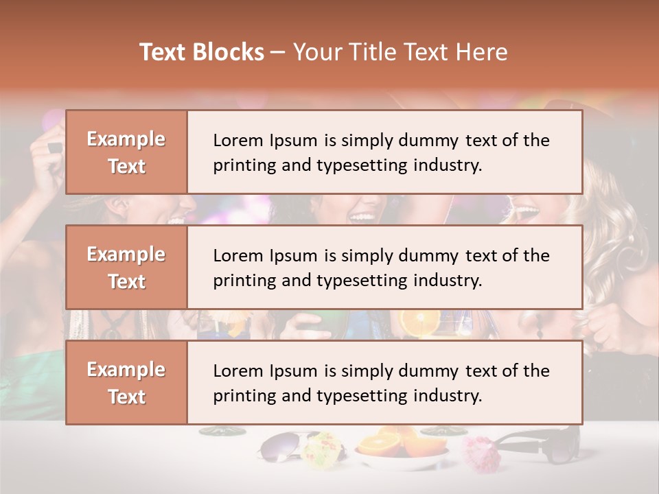 A Group Of Women Standing Around A Table With Drinks PowerPoint Template