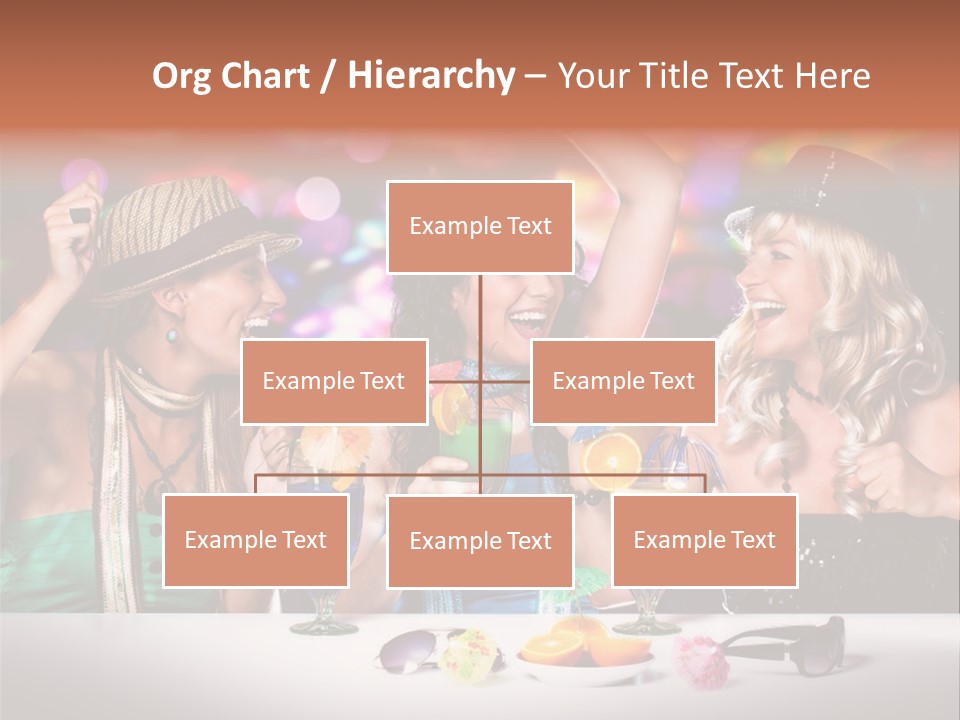 A Group Of Women Standing Around A Table With Drinks PowerPoint Template