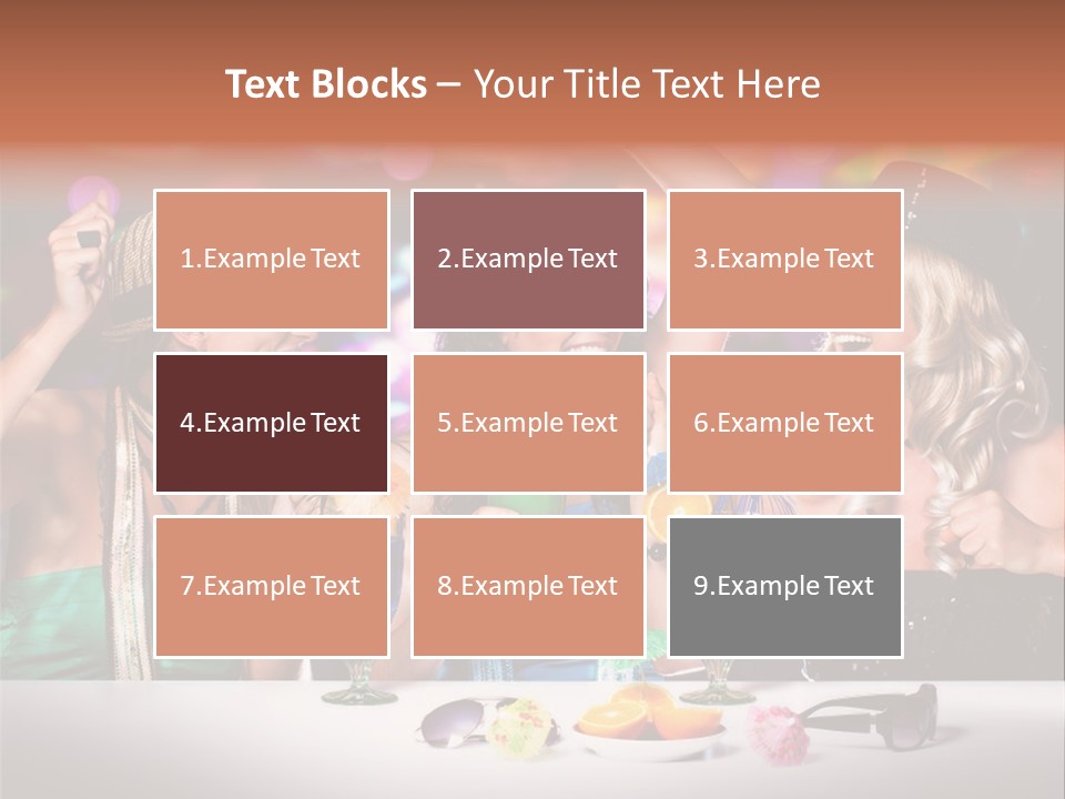 A Group Of Women Standing Around A Table With Drinks PowerPoint Template