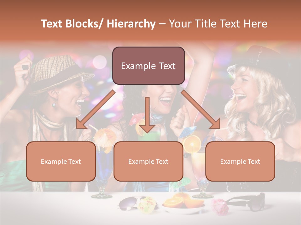 A Group Of Women Standing Around A Table With Drinks PowerPoint Template