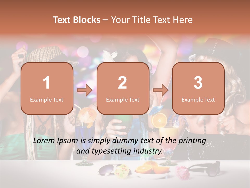 A Group Of Women Standing Around A Table With Drinks PowerPoint Template