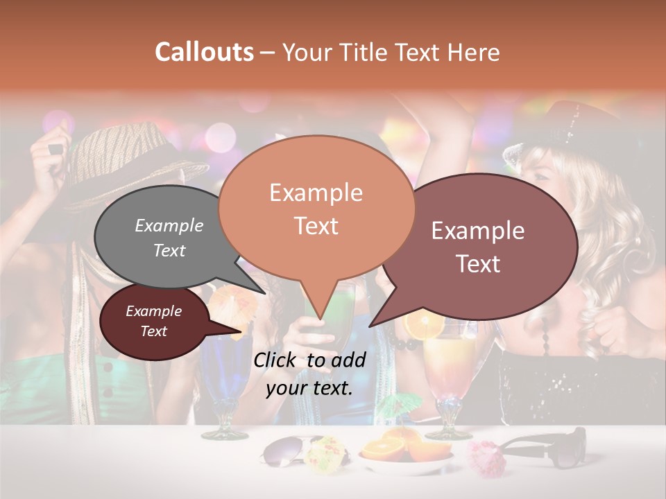 A Group Of Women Standing Around A Table With Drinks PowerPoint Template