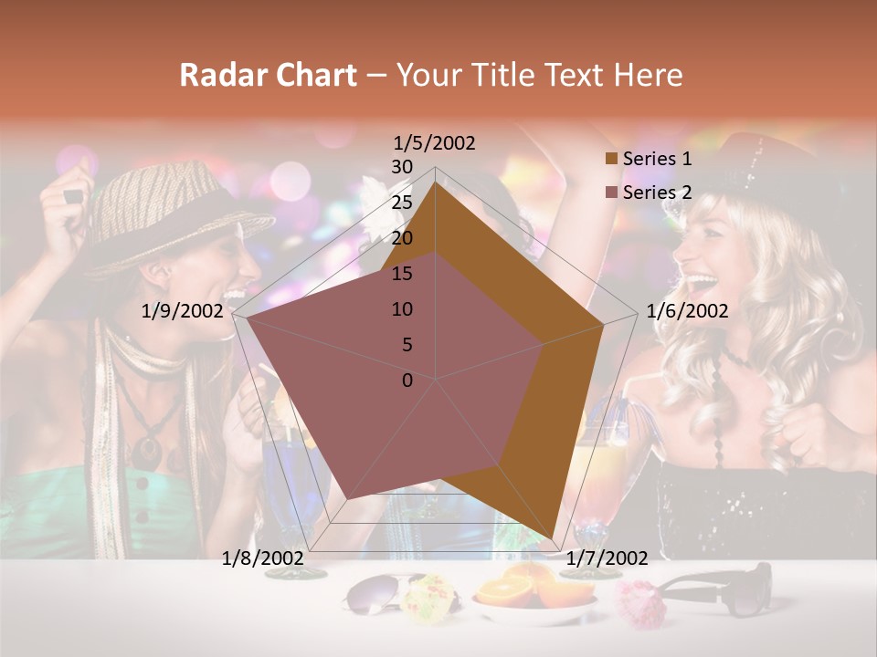 A Group Of Women Standing Around A Table With Drinks PowerPoint Template
