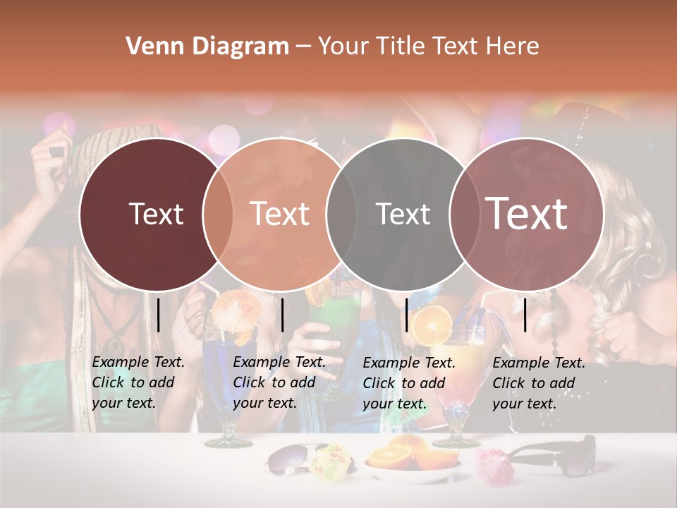 A Group Of Women Standing Around A Table With Drinks PowerPoint Template