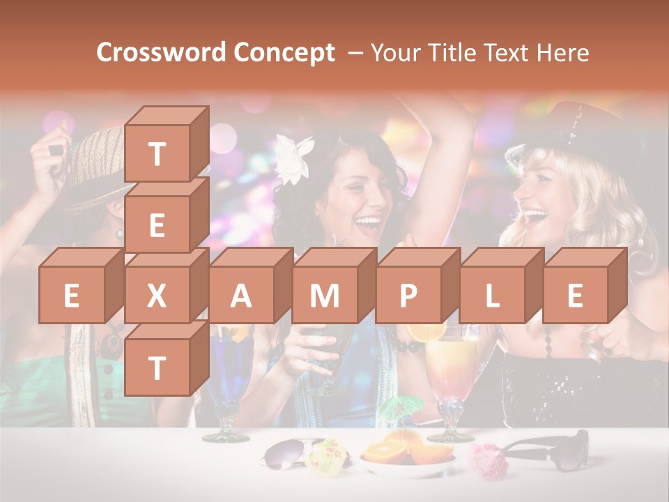 A Group Of Women Standing Around A Table With Drinks PowerPoint Template