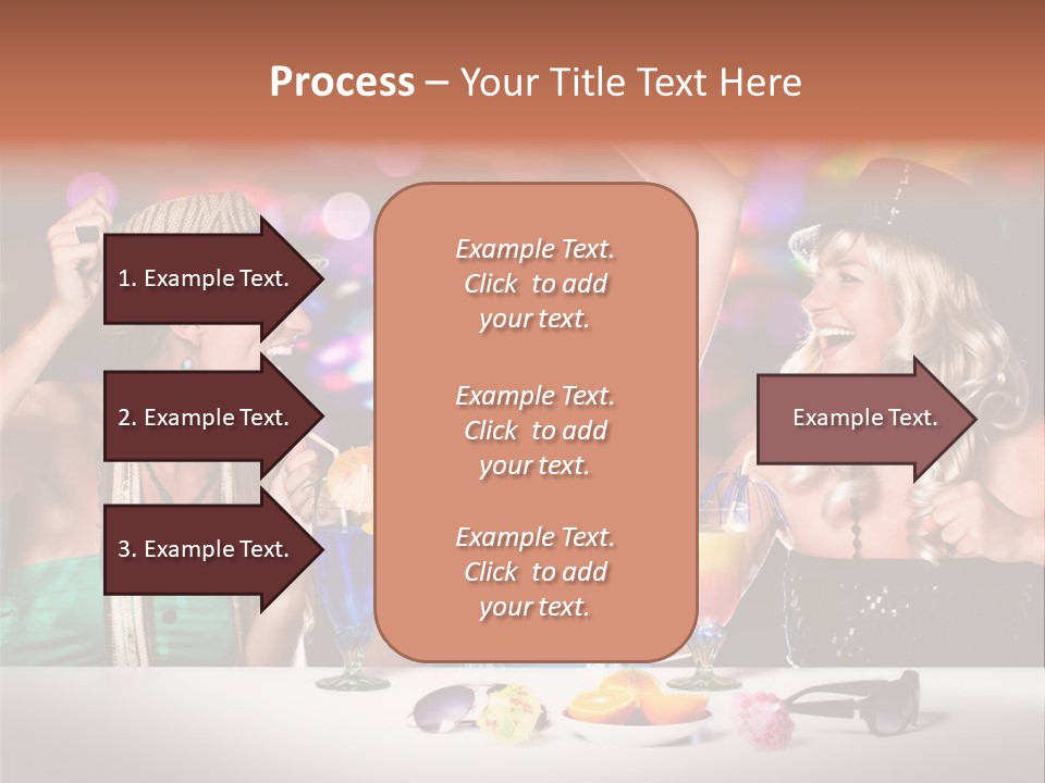 A Group Of Women Standing Around A Table With Drinks PowerPoint Template