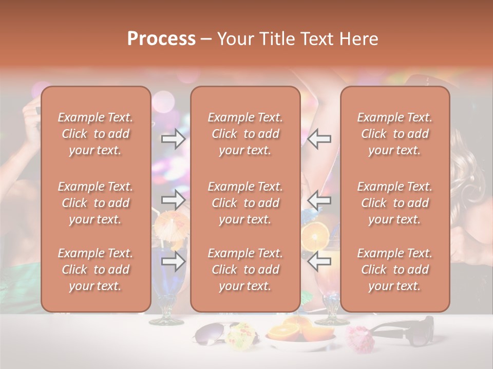 A Group Of Women Standing Around A Table With Drinks PowerPoint Template