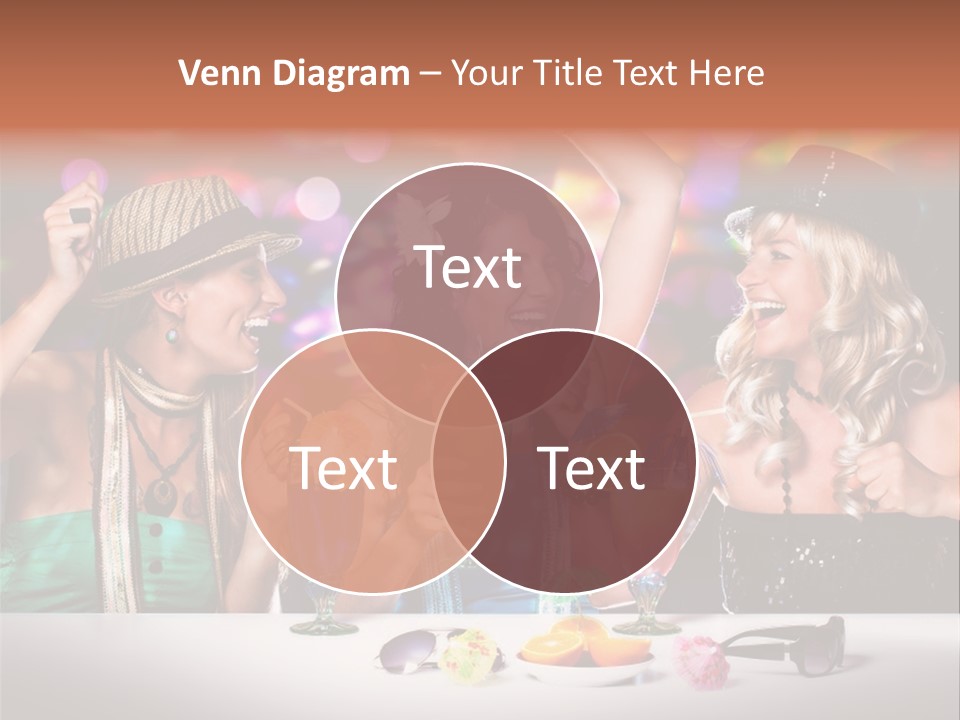 A Group Of Women Standing Around A Table With Drinks PowerPoint Template