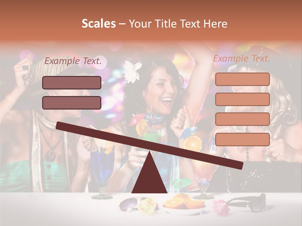 A Group Of Women Standing Around A Table With Drinks PowerPoint Template