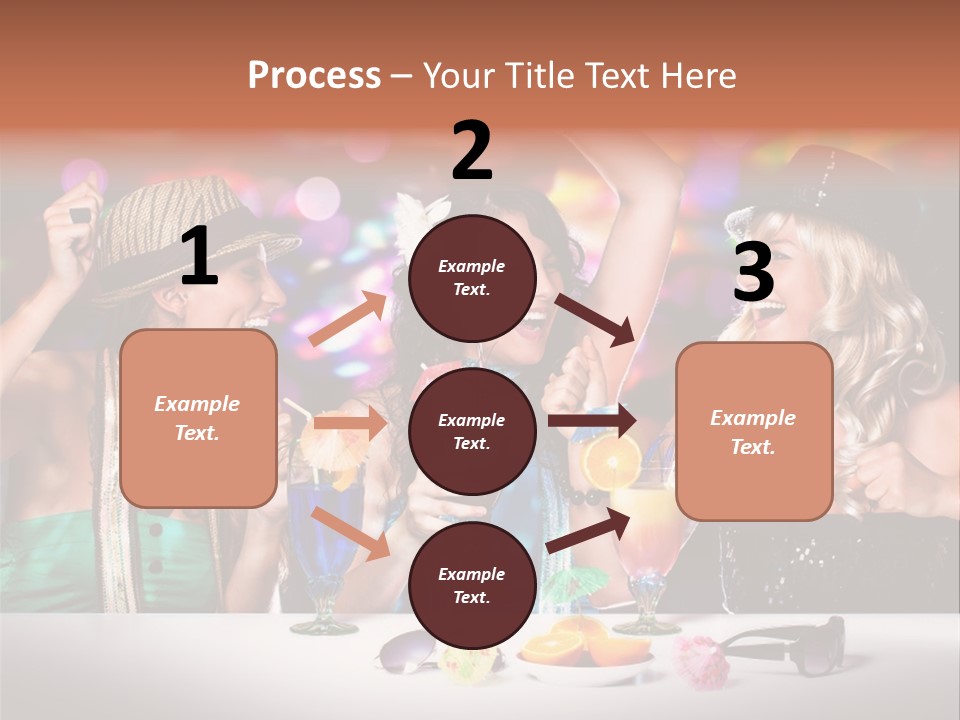 A Group Of Women Standing Around A Table With Drinks PowerPoint Template