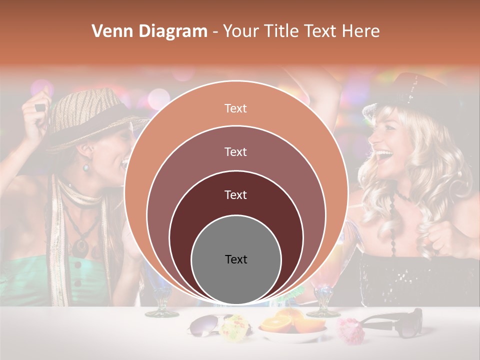 A Group Of Women Standing Around A Table With Drinks PowerPoint Template