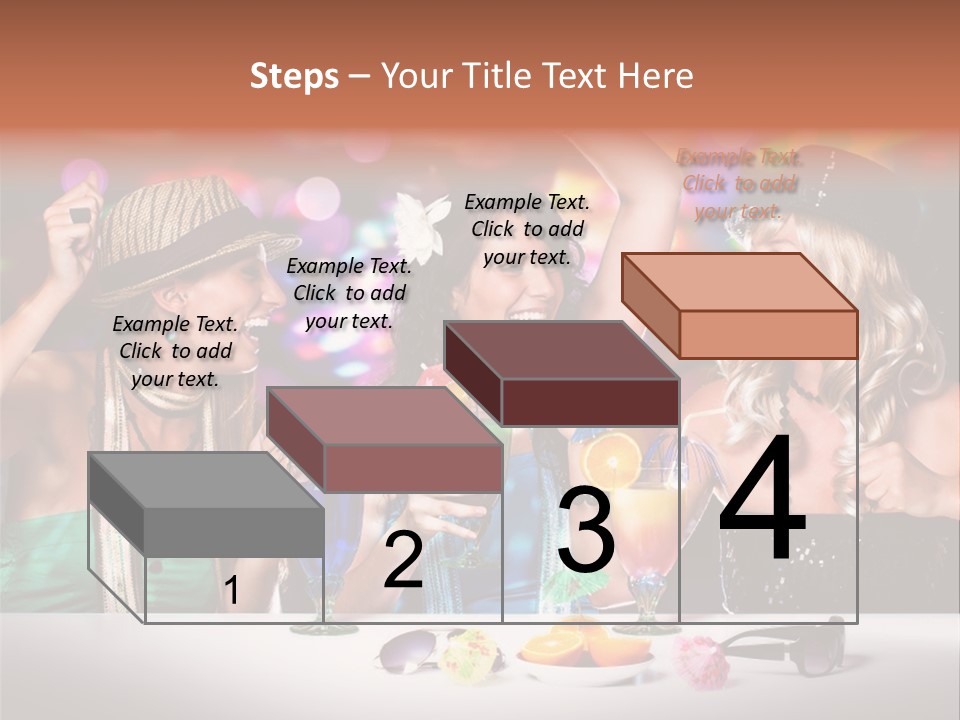 A Group Of Women Standing Around A Table With Drinks PowerPoint Template