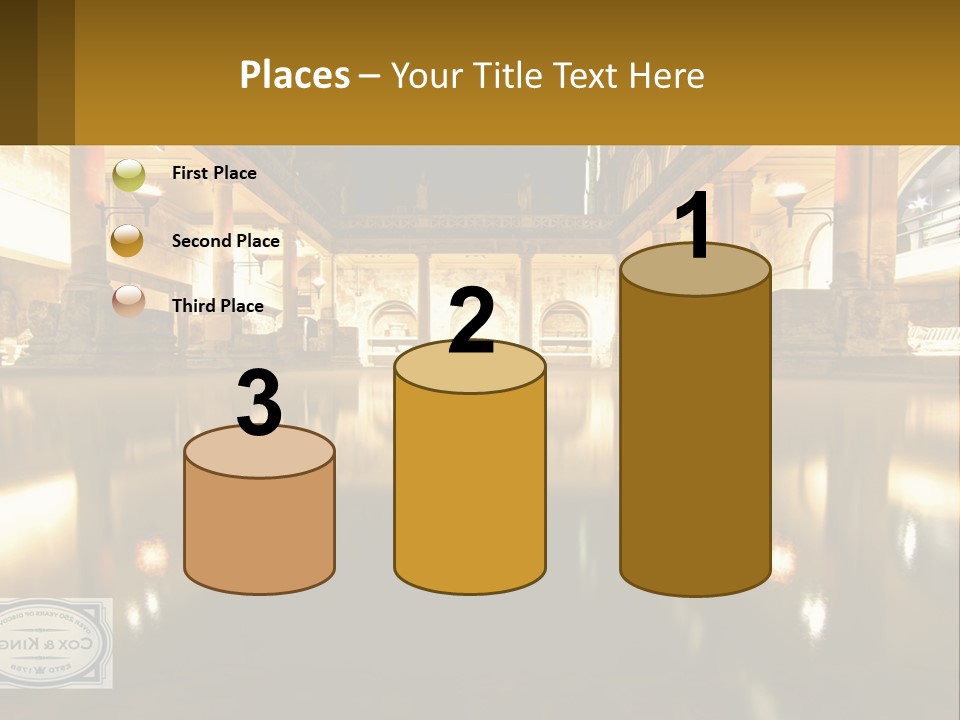 A Large Building With A Pool In The Middle Of It PowerPoint Template