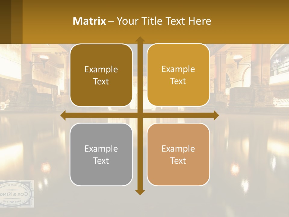 A Large Building With A Pool In The Middle Of It PowerPoint Template