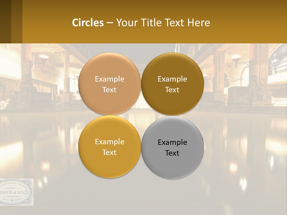 A Large Building With A Pool In The Middle Of It PowerPoint Template