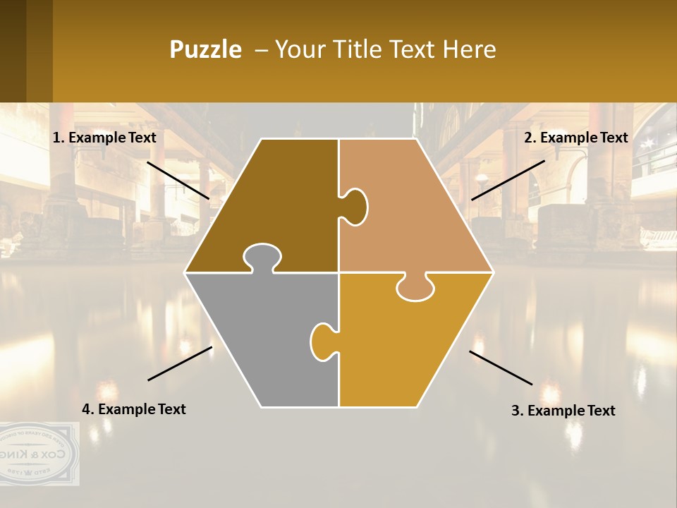 A Large Building With A Pool In The Middle Of It PowerPoint Template