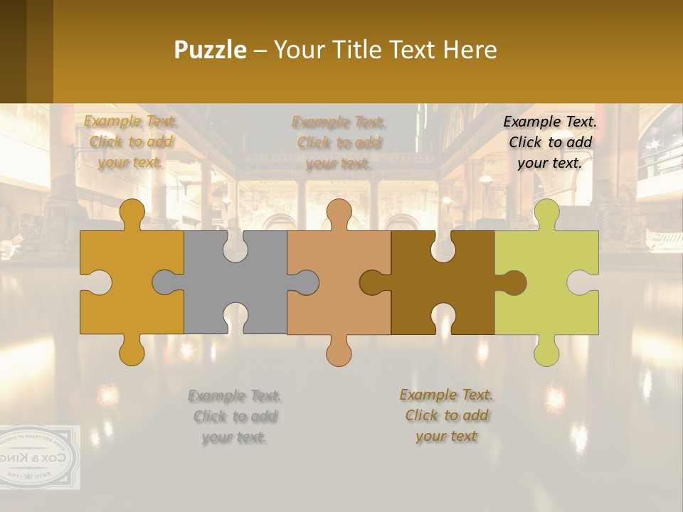 A Large Building With A Pool In The Middle Of It PowerPoint Template