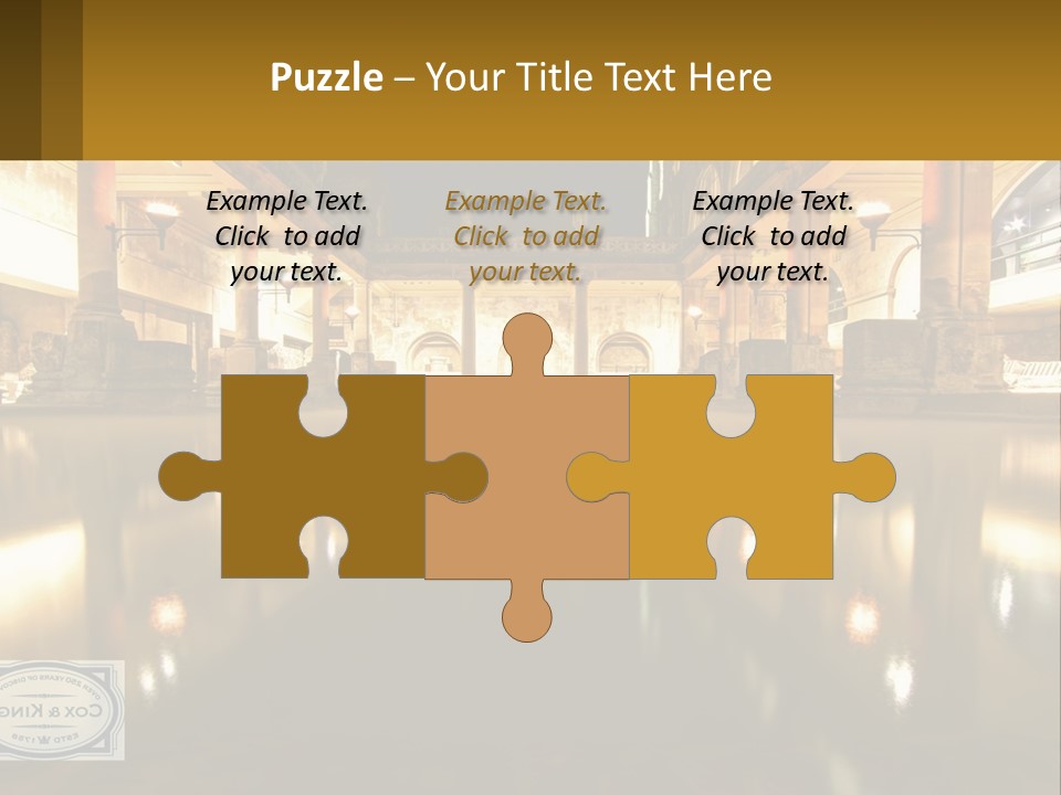 A Large Building With A Pool In The Middle Of It PowerPoint Template