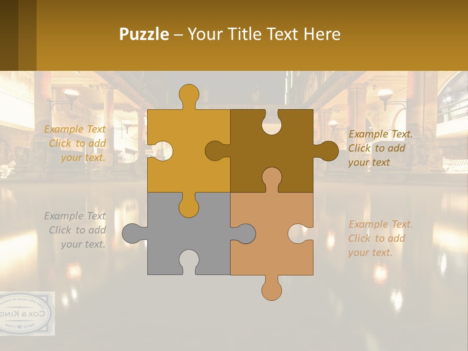 A Large Building With A Pool In The Middle Of It PowerPoint Template