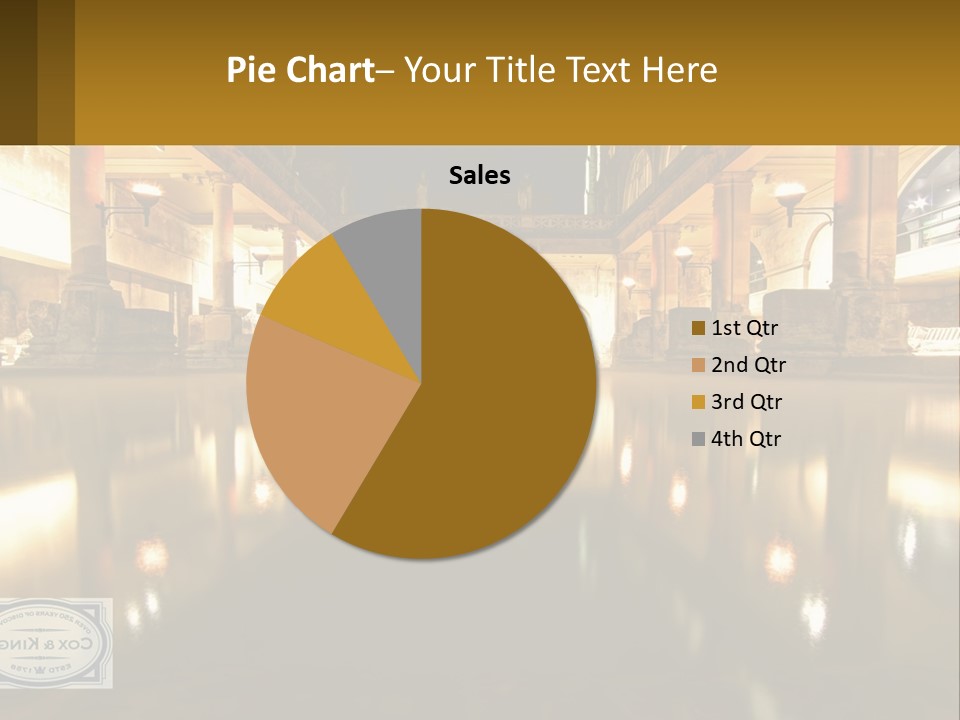 A Large Building With A Pool In The Middle Of It PowerPoint Template