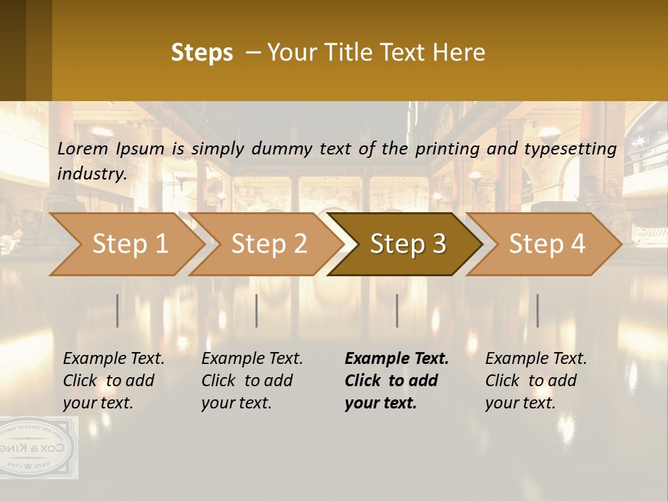 A Large Building With A Pool In The Middle Of It PowerPoint Template