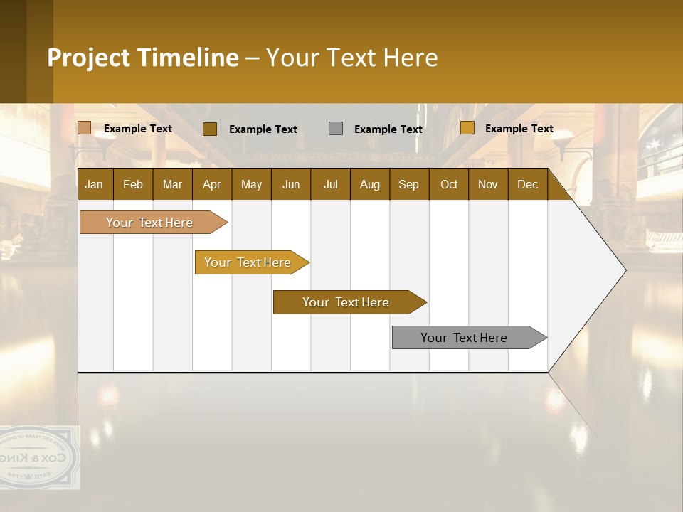 A Large Building With A Pool In The Middle Of It PowerPoint Template